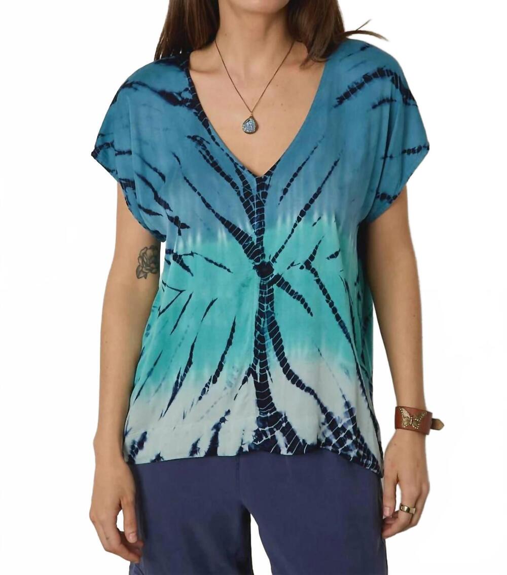 NEW RIVER + SKY downtown tee in blue bay